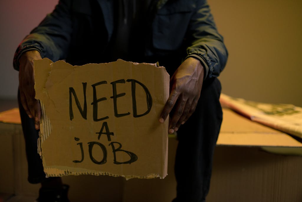 Support jobless person