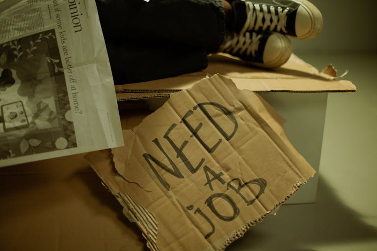Support jobless person